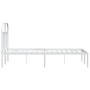 Metallbettgestell mit weißem Kopfteil 120x200 cm von vidaXL, Betten und Lattenroste - Ref: Foro24-353682, Preis: 88,71 €, Rab...