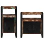 Juego de muebles de baño 2 pcs Marrón madera maciza reciclada