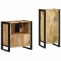 Juego de muebles de baño 2 pcs Marrón Madera de mango maciza
