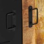 Juego de muebles de baño 2 pcs Marrón Madera de mango maciza