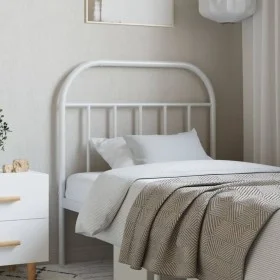 White metal headboard 80 cm by vidaXL, Headboards and footboards - Ref: Foro24-353711, Price: 24,83 €, Discount: %