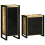 Juego de muebles de baño 2 pcs Marrón Madera de mango maciza