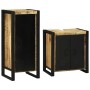 Juego de muebles de baño 2 pcs Marrón Madera de mango maciza