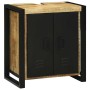 Juego de muebles de baño 2 pcs Marrón Madera de mango maciza
