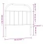 Cabecero de metal blanco 80 cm de vidaXL, Cabeceros y pies de cama - Ref: Foro24-353711, Precio: 24,83 €, Descuento: %