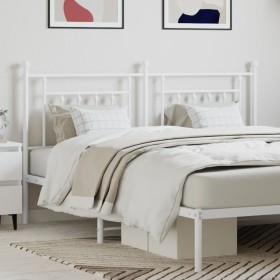 White metal headboard 180 cm by vidaXL, Headboards and footboards - Ref: Foro24-353622, Price: 54,38 €, Discount: %