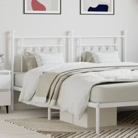White metal headboard 180 cm by vidaXL, Headboards and footboards - Ref: Foro24-353622, Price: 53,24 €, Discount: %