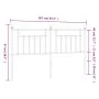 Cabecero de metal blanco 180 cm de vidaXL, Cabeceros y pies de cama - Ref: Foro24-353622, Precio: 53,24 €, Descuento: %