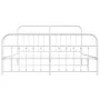Bettgestell aus Metall mit Kopfteil und weißem Fußteil 180x200 cm von vidaXL, Betten und Lattenroste - Ref: Foro24-352649, Pr...