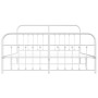 Metal bed frame with headboard and white footboard 180x200 cm by vidaXL, Beds and slatted bases - Ref: Foro24-352649, Price: ...