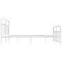 Metal bed frame with headboard and white footboard 180x200 cm by vidaXL, Beds and slatted bases - Ref: Foro24-352649, Price: ...