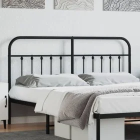 Cabecero de metal negro 160 cm de vidaXL, Cabeceros y pies de cama - Ref: Foro24-352613, Precio: 54,39 €, Descuento: %