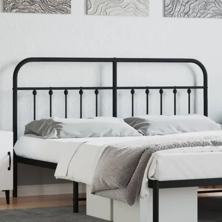 Cabecero de metal negro 160 cm de vidaXL, Cabeceros y pies de cama - Ref: Foro24-352613, Precio: 54,39 €, Descuento: %