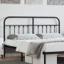 Cabecero de metal negro 160 cm de vidaXL, Cabeceros y pies de cama - Ref: Foro24-352613, Precio: 54,39 €, Descuento: %