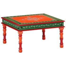 Handbemalter Couchtisch aus massivem orangefarbenem Mangoholz von vidaXL, Couchtisch - Ref: Foro24-353765, Preis: 65,59 €, Ra...