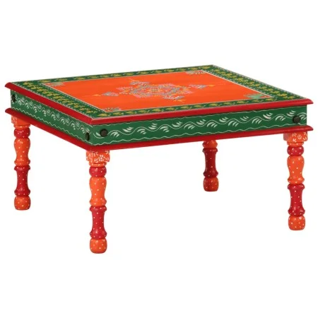 Handbemalter Couchtisch aus massivem orangefarbenem Mangoholz von vidaXL, Couchtisch - Ref: Foro24-353765, Preis: 73,54 €, Ra...