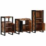 Juego de muebles de baño 3 pcs Madera reciclada maciza
