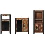 Juego de muebles de baño 3 pcs Madera reciclada maciza