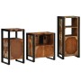 Juego de muebles de baño 3 pcs Madera reciclada maciza