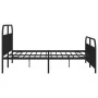 Black metal headboard and footboard bed frame 200x200 cm by vidaXL, Beds and slatted bases - Ref: Foro24-353660, Price: 130,3...