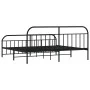 Black metal headboard and footboard bed frame 200x200 cm by vidaXL, Beds and slatted bases - Ref: Foro24-353660, Price: 130,3...