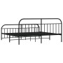 Estructura de cama cabecero y estribo metal negro 200x200 cm de vidaXL, Camas y somieres - Ref: Foro24-353660, Precio: 132,30...