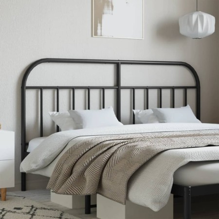 Kopfteil aus schwarzem Metall, 160 cm von vidaXL, Kopf- und Fußteile - Ref: Foro24-353670, Preis: 37,30 €, Rabatt: %