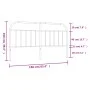 Black metal headboard 160 cm by vidaXL, Headboards and footboards - Ref: Foro24-353670, Price: 36,69 €, Discount: %