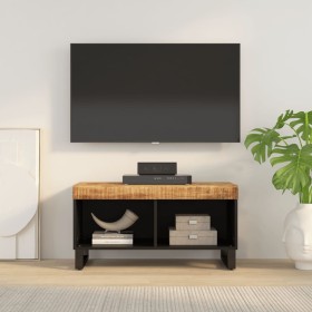 Mueble de TV madera maciza de mango 85x33x43,5 cm