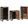 Juego de muebles de baño 3 pcs Madera reciclada maciza