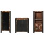 Juego de muebles de baño 3 pcs Madera reciclada maciza