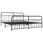 Estructura de cama cabecero y estribo metal negro 193x203cm de vidaXL, Camas y somieres - Ref: Foro24-352602, Precio: 148,98 ...