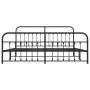 Black metal headboard and footboard bed frame 193x203cm by vidaXL, Beds and slatted bases - Ref: Foro24-352602, Price: 146,60...