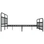 Black metal headboard and footboard bed frame 193x203cm by vidaXL, Beds and slatted bases - Ref: Foro24-352602, Price: 146,60...