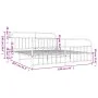 Black metal headboard and footboard bed frame 193x203cm by vidaXL, Beds and slatted bases - Ref: Foro24-352602, Price: 146,60...