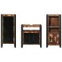 Juego de muebles de baño 3 pcs Madera reciclada maciza
