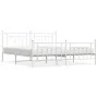 Metal bed frame with headboard and footboard white 193x203 cm by vidaXL, Beds and slatted bases - Ref: Foro24-353610, Price: ...
