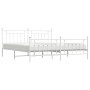 Metallbettgestell mit Kopf- und Fußteil weiß 193x203 cm von vidaXL, Betten und Lattenroste - Ref: Foro24-353610, Preis: 125,6...