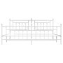 Metallbettgestell mit Kopf- und Fußteil weiß 193x203 cm von vidaXL, Betten und Lattenroste - Ref: Foro24-353610, Preis: 125,6...