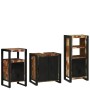 Juego de muebles de baño 3 pcs Madera reciclada maciza