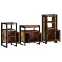 Juego de muebles de baño 3 pcs Madera reciclada maciza
