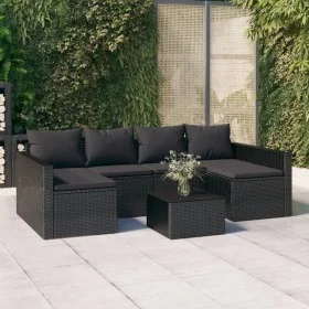 Garden furniture set 2 pieces and black synthetic rattan cushions by vidaXL, Garden sets - Ref: Foro24-362345, Price: 365,15 ...