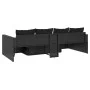 Set mit 2 Gartenmöbeln und Kissen Kunstrattan schwarz von vidaXL, Gartensets - Ref: Foro24-362345, Preis: 378,00 €, Rabatt: %
