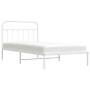 Metallbettgestell mit weißem Kopfteil 107x203 cm von vidaXL, Betten und Lattenroste - Ref: Foro24-352623, Preis: 83,30 €, Rab...