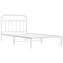 Metallbettgestell mit weißem Kopfteil 107x203 cm von vidaXL, Betten und Lattenroste - Ref: Foro24-352623, Preis: 83,30 €, Rab...