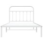 Metallbettgestell mit weißem Kopfteil 107x203 cm von vidaXL, Betten und Lattenroste - Ref: Foro24-352623, Preis: 83,30 €, Rab...
