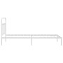 Metallbettgestell mit weißem Kopfteil 107x203 cm von vidaXL, Betten und Lattenroste - Ref: Foro24-352623, Preis: 83,30 €, Rab...