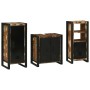 Juego de muebles de baño 3 pcs Madera reciclada maciza