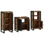 Juego de muebles de baño 3 pcs Madera reciclada maciza
