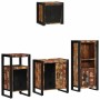 Juego de muebles de baño 4 pcs Madera reciclada maciza